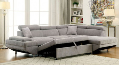 Furniture of America CM6124 Sectional With Sleeper Bed