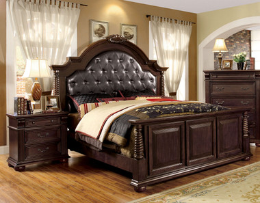 Queen Brown Cherry English Bed