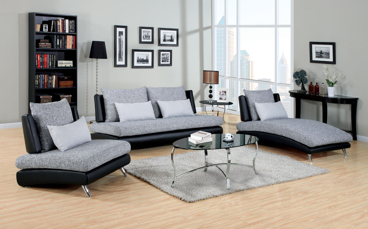 Grazia iGrayi iBlacki iLivingi iRoomi Set Chaise Chair Sofa