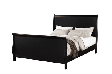 Bovina Black Transitional Sleigh Bed