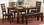 Dark Oak Transitional Dining Table Set