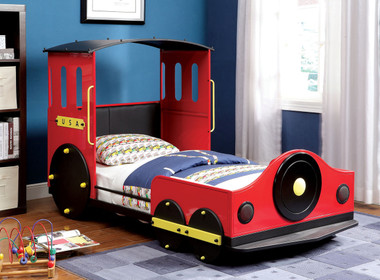 Red Retro Express Train Bed