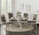 Poundex F2428 Silver Round Table with 4 Side Chairs