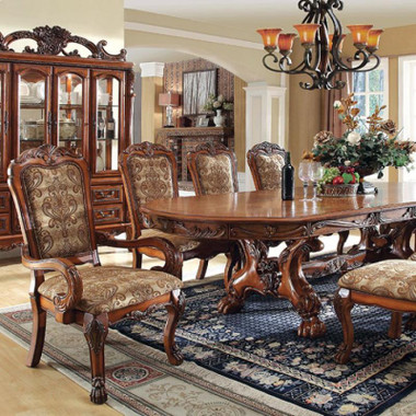 Antique Oak Dining Table Set | Furniture of America 3557T
