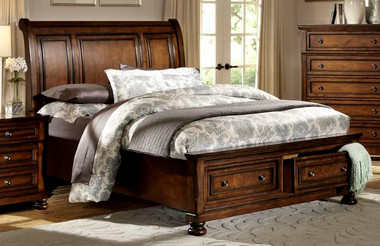 Medium Brown Queen Bed