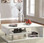 Ninove CM4057 Curled Shelving Cocktail Table in White
