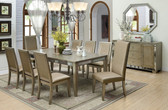 Furniture of America CM3980T Echo Dining Table | Antique Gold Finish Table