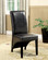 Black Leatherette Parson Chairs