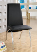 Black Leatherette Chrome Dining Chairs
