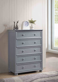 Dillon 5-Drawer Chest of Drawers in Gray finish