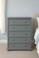 Solid wood Dillon chest of drawers for bunk room furniture - Gray