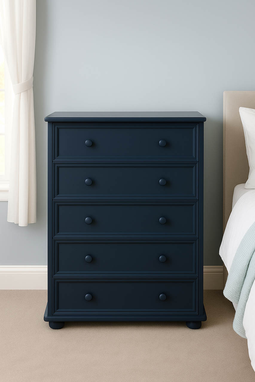 Dillon 5 Drawer Chest | Solid Wood Bedroom Storage Chest