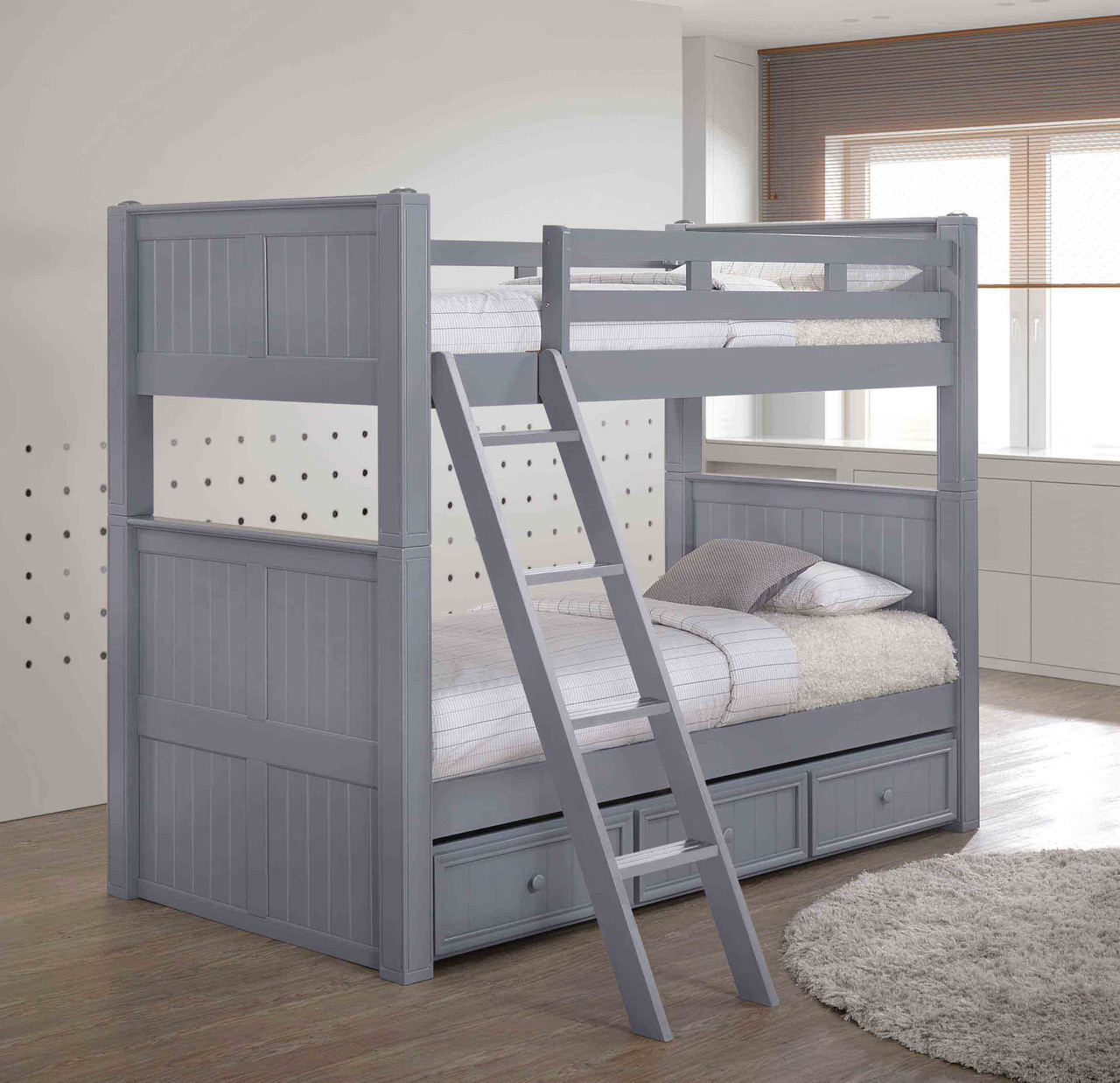 Dillon Twin XL over Twin XL Bunk Bed with Trundle or Storage
