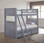 Twin XL over Twin XL Bunk Bed in Gray with Slanted Ladder