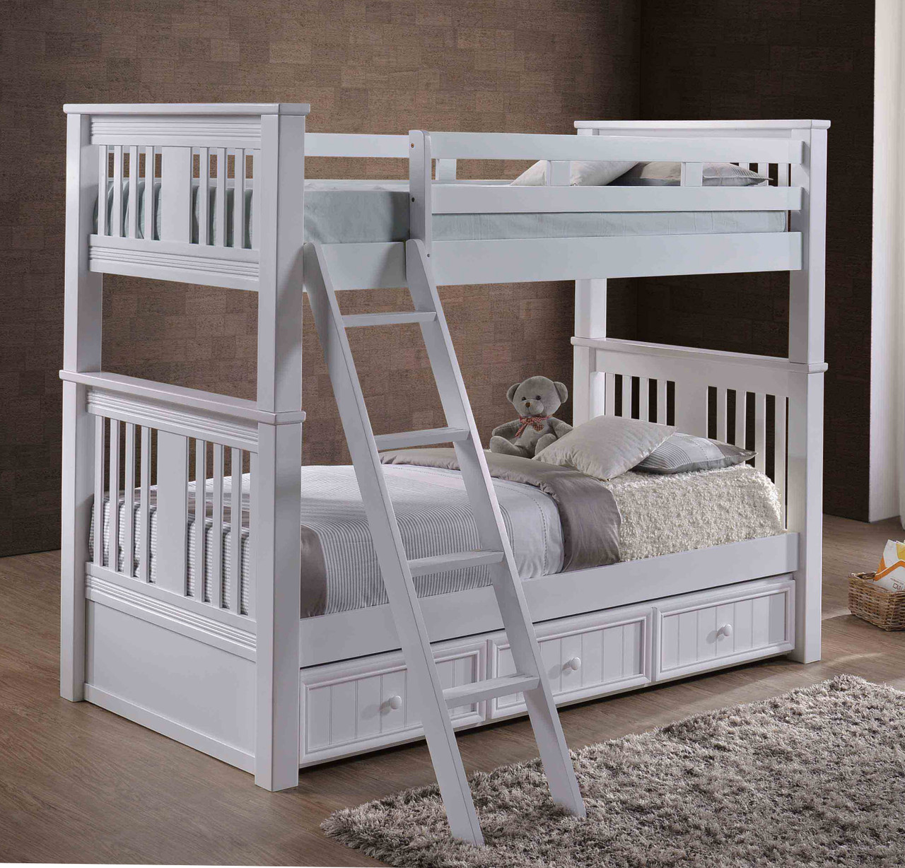 Gary Xl Twin Over Xl Twin Bunk Bed With Trundle