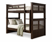 Gary twin XL over twin XL bunk bed with vertical ladder - espresso