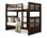 Gary twin XL over twin XL bunk bed with vertical ladder - espresso