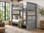 Twin XL bunk bed with underbed trundle and drawers - Gray