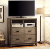 4 Drawer Media Chest in Natural Ash Finish 7615TV