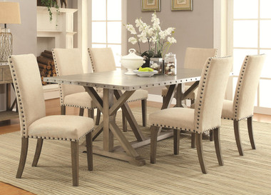Driftwood 7 Pc Table Set by Coaster Furniture