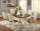 7 PC Oval Extending Table Set by Furniture of America 