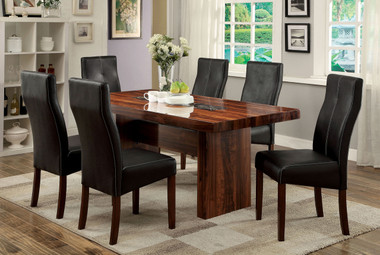 Bonneville 7 PC Brown Cherry Dining Table Set by Furniture of America Bonneville 7 PC Brown Cherry Dining Table Set by Furniture of America