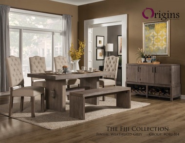 Fiji Weathered Gray Table Set from Origins by Alpine Furniture