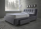 Coaster 300523 Grey Fabric Contemporary Bed 