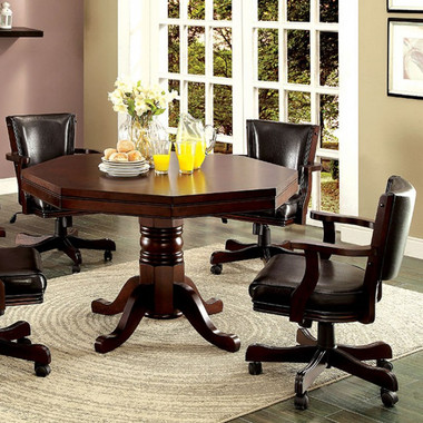 Furniture of America GM339 Combination Table with Chairs | Dining Table for 4