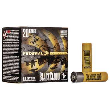 Federal Black Cloud FS Steel Waterfowl Shotshells 20ga 3" 1oz 250 RDS