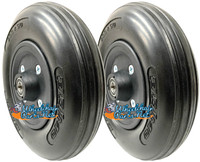 CWB201 8" x 2" Wheel With Solid Urethane Tire (Black color) and 7/16" Bearings.