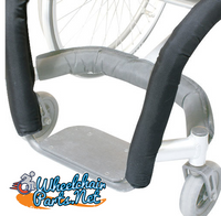 12" Front Tube Wheelchair Impact Guard With Open  Section For Cross Bar