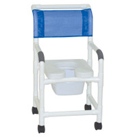 MJM 18" Shower Chair With SOFT Seat and COMMODE PAIL. FREE SHIPPING