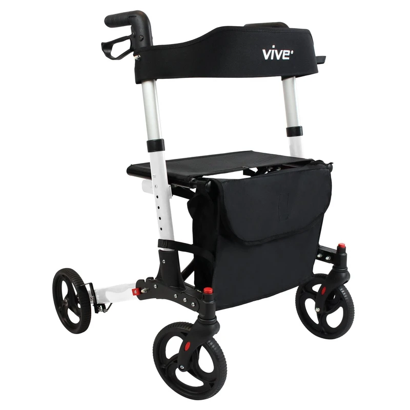 Vive Foldable Rollator Walker Wheelchair