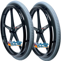 Set of 2 X-CORE Wheels  24 x 1 3/8" (540) WITH PNEUMATIC TIRES &TUBES
