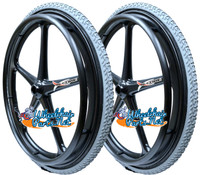 Set of 2 X-CORE Wheels  24 x 1 3/8" (25-540) WITH PRIMO ALL Terrain AIR Tires