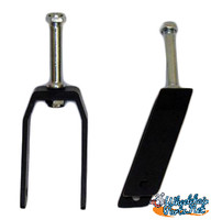 CF040- 7" ALUMINUM  CASTER FORKS  Fits 5/16" AXLE. SOLD IN PAIRS