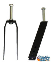 CF055- 6" ALUMINUM CASTER FORKS FITS 5/16" AXLE. SOLD IN PAIRS