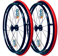 24"  (540) Swan® 16 Spoke Wheel & Primo Racer Red - Set of 2