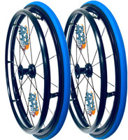24"  (540) Swan® 16 Spoke Wheel & Primo Racer Blue - Set of 2