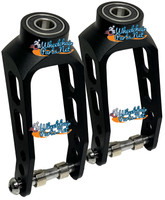 6" Universal Aluminum Caster Fork. Fits 3", 4", 5" and 6" Wheels. Black Color