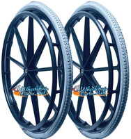 25" x 1 3/8" 9 Spoke Mag Wheel With Solid Everyday Tire