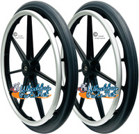 RW227A 22" x 1 3/8" 7 spoke Wheel.  Fits on Invacare Chairs. Sold as Pair