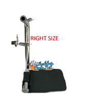 FR211R- Bottom Latching Footrest, Right Size, Cam Lock Standard, Right Pin Spacing - 3"