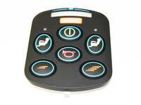 Front view of a 6 Button Keypad for a VSI Joystick Module, Part number (P75735)