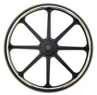 22x1 3/8" Mag Wheel for 7/16" Axle with 2.4" Flush Hub. Sold As A Pair