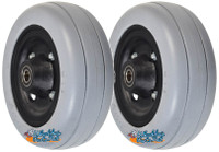 CW236P - 6X2" Invacare Type 2 Piece Wheel W/ Urethane Tire. 7/16" Bearings. Sold As Pair