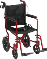 Drive Lightweight Expedition Aluminum Transport Chair With 12" Rear “Flat-Free” Wheels FREE SHIPPING
