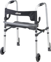 Drive Clever-Lite LS, Adult Walker with Seat and Push-Down Brakes