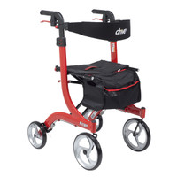 Drive Nitro Aluminum Rollator, TALL HEIGHT, 10" Casters - FREE SHIPPING